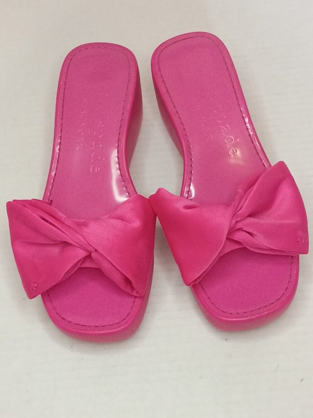 Kate Spade Bikini Pink Bow Platform Wedge Sandals Women's Size 6B